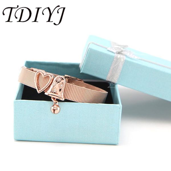 charm bracelets tdiyj bell heart collection charms diy stainless steel mesh rose gold bracelet for women jewelry 1set, Golden;silver
charm bracelets tdiyj bell heart collection charms diy stainless steel mesh rose gold bracelet for women jewelry 1set, Golden;silver