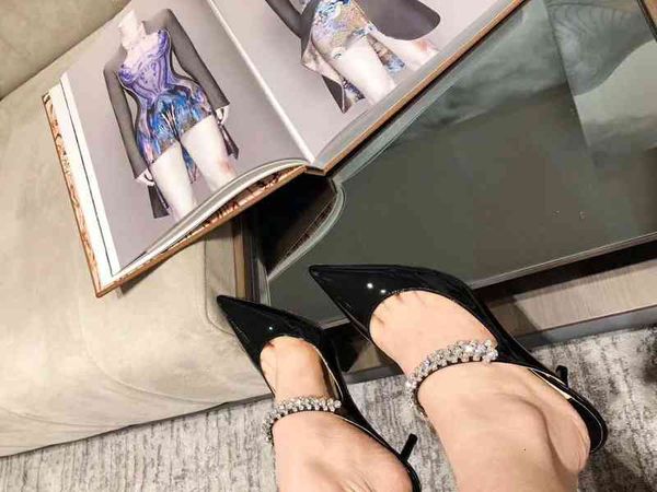 dress shoes grade linen patent leather mules with crystal strap 7cm 10cm designer heel with box eu 34 to 40 tradingbear t0bv, Black
dress shoes grade linen patent leather mules with crystal strap 7cm 10cm designer heel with box eu 34 to 40 tradingbear t0bv, Black