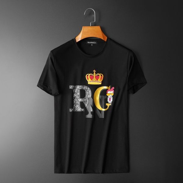 fashion t shirts 2021 summer men's casual round neck printed short sleeve high end mercerized cotton, White;black
fashion t shirts 2021 summer men's casual round neck printed short sleeve high end mercerized cotton, White;black