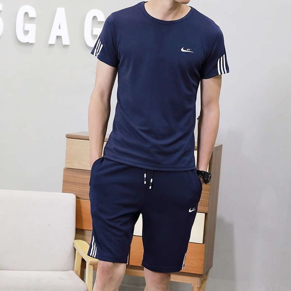 size tracksuits large men's short sleeve t-shirt five point shorts sports suit fashion, Gray
size tracksuits large men's short sleeve t-shirt five point shorts sports suit fashion, Gray