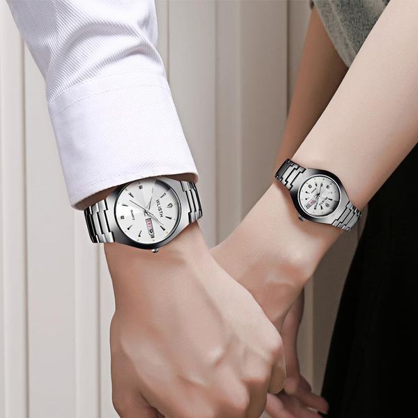 wristwatches couple watches stainless steel waterproof men women quartz watch sports business students lover's, Slivery;brown
wristwatches couple watches stainless steel waterproof men women quartz watch sports business students lover's, Slivery;brown