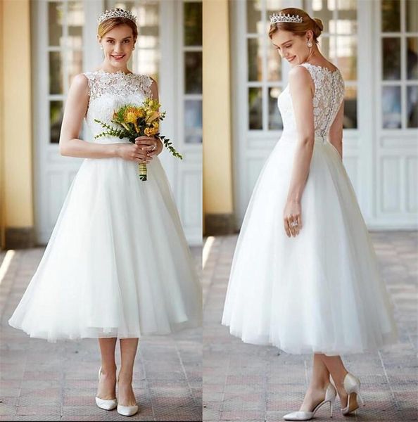 gorgeous wedding dresses bridal gown lace applique bateau neckline tulle tea length custom made covered buttons back vestido de novia sleeve, White
gorgeous wedding dresses bridal gown lace applique bateau neckline tulle tea length custom made covered buttons back vestido de novia sleeve, White