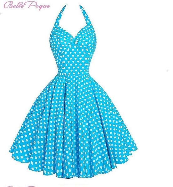hepburn casual dresses summer wind waist hanging neck big round dot show thin dress, Black;gray
hepburn casual dresses summer wind waist hanging neck big round dot show thin dress, Black;gray
