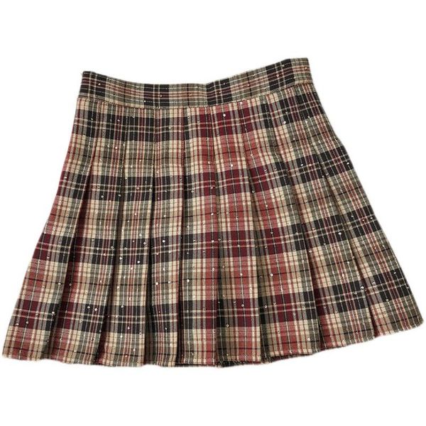 skirts spring korean sequins retro plaid pleated high waist a-line skirt women, Black
skirts spring korean sequins retro plaid pleated high waist a-line skirt women, Black