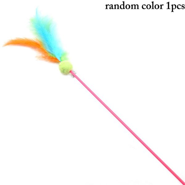 cat toys random color 1pc feather teaser toy anti biting bell decor wand interactive pet supplies training
cat toys random color 1pc feather teaser toy anti biting bell decor wand interactive pet supplies training