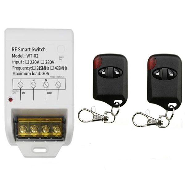smart home control universal remote ac 220v 380v 30a 1ch rf relay receiver and 315mhz/433mhz transmitter for water pump factory motor
smart home control universal remote ac 220v 380v 30a 1ch rf relay receiver and 315mhz/433mhz transmitter for water pump factory motor