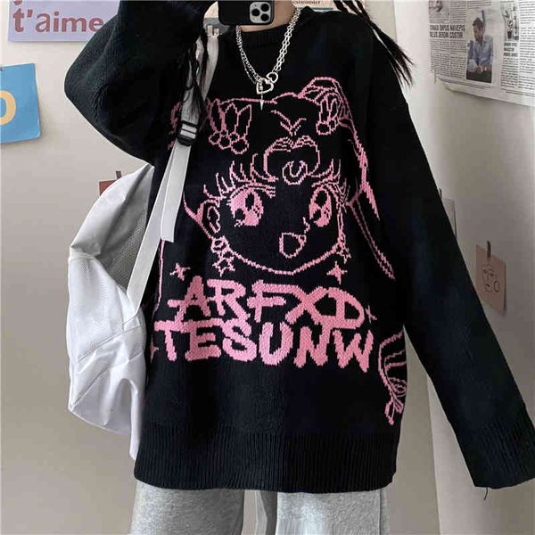 women's sweaters suéter de malha feminino, versão coreana do y2k, plus size, harajuku, anime japonês, casual, estilo punk, solto, pulôv, White;black
women's sweaters suéter de malha feminino, versão coreana do y2k, plus size, harajuku, anime japonês, casual, estilo punk, solto, pulôv, White;black