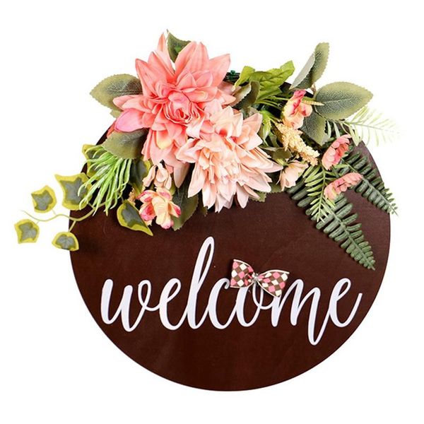 promotion rustic welcome sign with artificial dahlia front door decor round wood hanging farmhouse porch decorations for h novelty items
promotion rustic welcome sign with artificial dahlia front door decor round wood hanging farmhouse porch decorations for h novelty items
