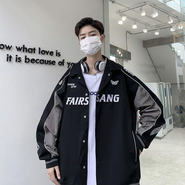 men's jackets safari-style men korean spring-autumn streetwear stitching jacket boys trendy printing all-match casual loose coats, Black;brown
men's jackets safari-style men korean spring-autumn streetwear stitching jacket boys trendy printing all-match casual loose coats, Black;brown