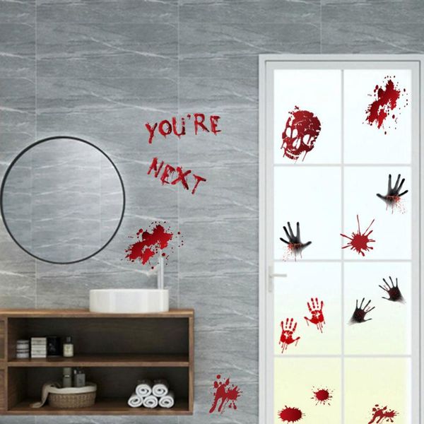 wall stickers horrible halloween bloody handprint window door home decal party decor haunted house prop 
wall stickers horrible halloween bloody handprint window door home decal party decor haunted house prop