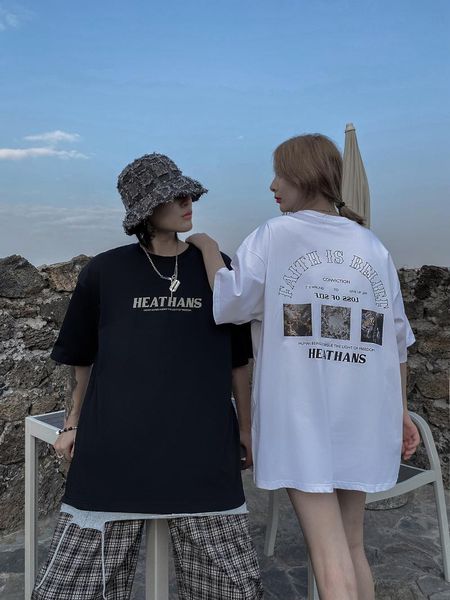 men's t-shirts young guys personality short-sleeved ins couple t-shirt summer street trend pure cotton tees loose streetwear 2021, White;black
men's t-shirts young guys personality short-sleeved ins couple t-shirt summer street trend pure cotton tees loose streetwear 2021, White;black