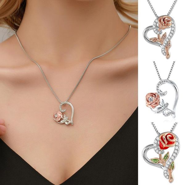 pendant necklaces women charm heart necklace valentine's day jewelry gift romantic wedding, Silver
pendant necklaces women charm heart necklace valentine's day jewelry gift romantic wedding, Silver