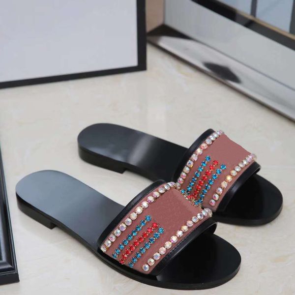 women designer sandals flat shoes summer beach lady slipper fashion rhinestone logo with box size 35-42 xx-0025, Black
women designer sandals flat shoes summer beach lady slipper fashion rhinestone logo with box size 35-42 xx-0025, Black