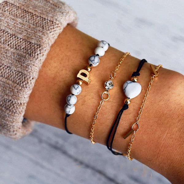 charm bracelets 2021 arivals bohemian link chain for women girls 4pcs/lot natural stone adjustable punk bracelet bangle jewelry, Golden;silver
charm bracelets 2021 arivals bohemian link chain for women girls 4pcs/lot natural stone adjustable punk bracelet bangle jewelry, Golden;silver