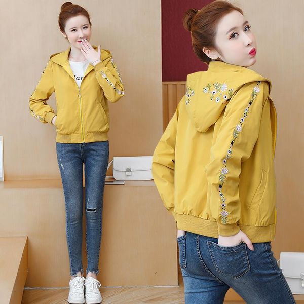 women's jackets women jacket autumn vintage embroidery short hooded outerwear casual fashion baseball uniform all-match elegant female, Black;brown
women's jackets women jacket autumn vintage embroidery short hooded outerwear casual fashion baseball uniform all-match elegant female, Black;brown