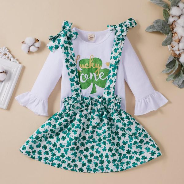 born baby girl clothes st. patrick's day clovers long sleeve +bowknot suspender skirt set 2021 roupa infantil menina clothing sets, White
born baby girl clothes st. patrick's day clovers long sleeve +bowknot suspender skirt set 2021 roupa infantil menina clothing sets, White