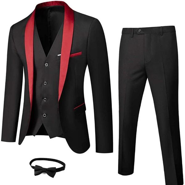 men's suits & blazers mens 3-piece suit shawl lapel one button tuxedo winter fabric slim fit premium dinner wedding jacket vest pants, White;black
men's suits & blazers mens 3-piece suit shawl lapel one button tuxedo winter fabric slim fit premium dinner wedding jacket vest pants, White;black