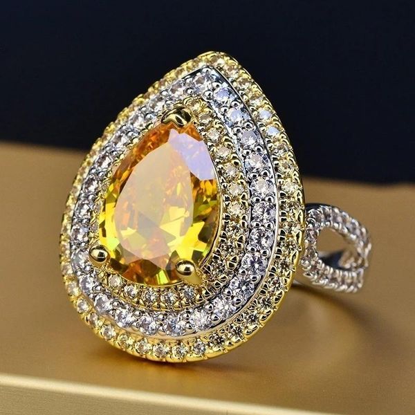 wedding rings luxury female pear crystal multifaceted yellow engagement band for women jewelry accessories, Slivery;golden
wedding rings luxury female pear crystal multifaceted yellow engagement band for women jewelry accessories, Slivery;golden