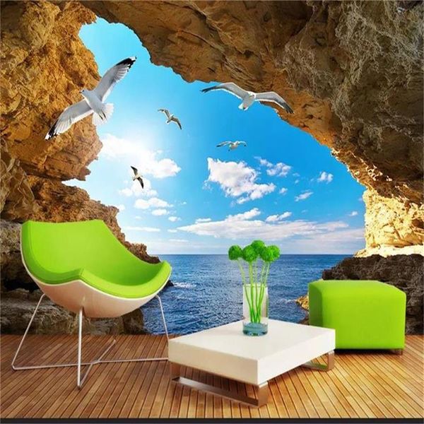 custom 3d po wallpaper living room mural wall sticker cavern sea seagull painting pivture non-woven wallpapers
custom 3d po wallpaper living room mural wall sticker cavern sea seagull painting pivture non-woven wallpapers