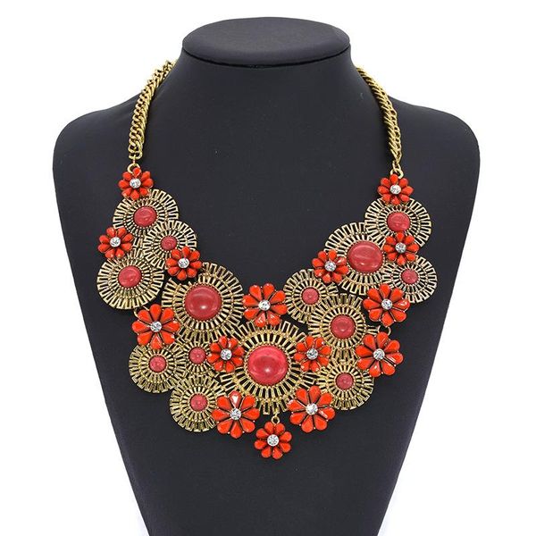 chains 2021 fashion red color stone statement necklace maxi collar choker jewelry women luxury crystal flower pendant accessories, Silver
chains 2021 fashion red color stone statement necklace maxi collar choker jewelry women luxury crystal flower pendant accessories, Silver