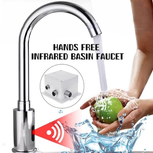 intelligent sensor auto infrared sink faucet kitchen bathroom deck mount touchless single cold water tap with dc controller box faucets
intelligent sensor auto infrared sink faucet kitchen bathroom deck mount touchless single cold water tap with dc controller box faucets