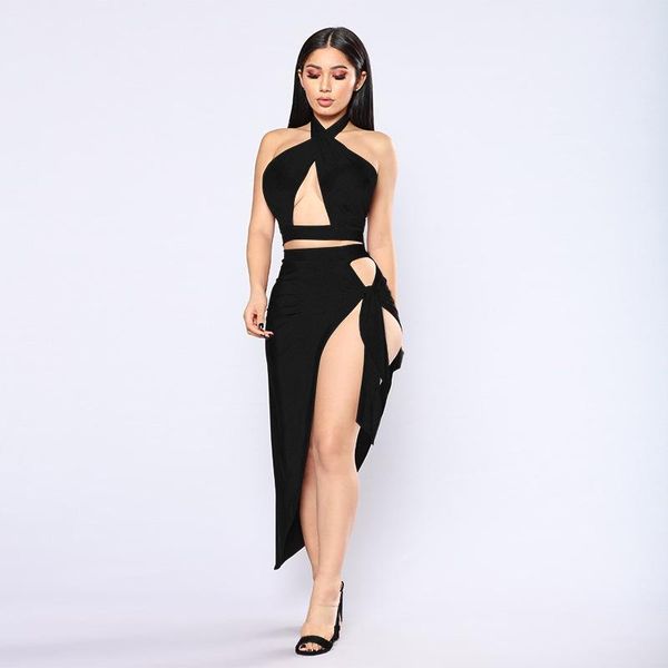 women's tracksuits halter sleeveless women 2 piece set outfit sets ibiza style high waist strapless long suit cut cutout nightclub, Gray
women's tracksuits halter sleeveless women 2 piece set outfit sets ibiza style high waist strapless long suit cut cutout nightclub, Gray