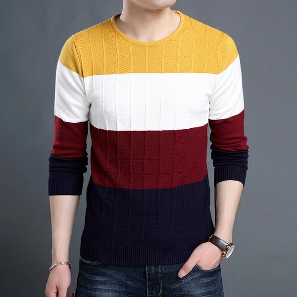 men's sweaters jumper korean men fashion o brand neck pullover knitted striped sweater autum slim fit casual clothes, White;black
men's sweaters jumper korean men fashion o brand neck pullover knitted striped sweater autum slim fit casual clothes, White;black
