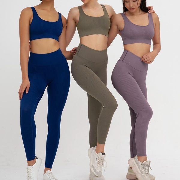 yoga outfit seamless women set ribbed tights sets running fitness clothing sports bra trousers sportswear two-piece suit gym
yoga outfit seamless women set ribbed tights sets running fitness clothing sports bra trousers sportswear two-piece suit gym