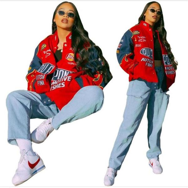 women's jackets autumn women stand collar printing single-breasted long sleeve jacket streetwear harajuku hip hop casual loose thin out, Black;brown
women's jackets autumn women stand collar printing single-breasted long sleeve jacket streetwear harajuku hip hop casual loose thin out, Black;brown