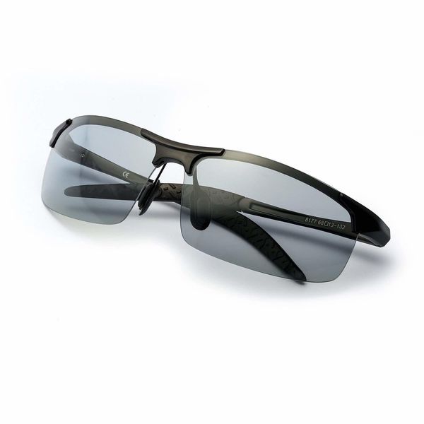 2019 pochromic polarized semi-rimless sunglasses driver rider sports goggle chameleon change color glasses men women 8177, Silver
2019 pochromic polarized semi-rimless sunglasses driver rider sports goggle chameleon change color glasses men women 8177, Silver