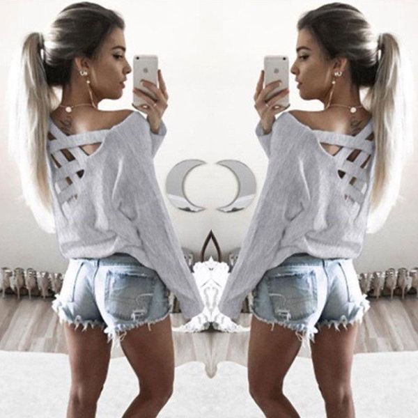 fashion womens loose long sleeve blouse shirt casual cotton women's blouses & shirts, White
fashion womens loose long sleeve blouse shirt casual cotton women's blouses & shirts, White