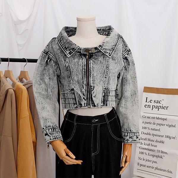 women's jackets short jeans jacket denim zipper crop coat adjustable waist vintage slim female autumn outwear girl 2gra, Black;brown
women's jackets short jeans jacket denim zipper crop coat adjustable waist vintage slim female autumn outwear girl 2gra, Black;brown