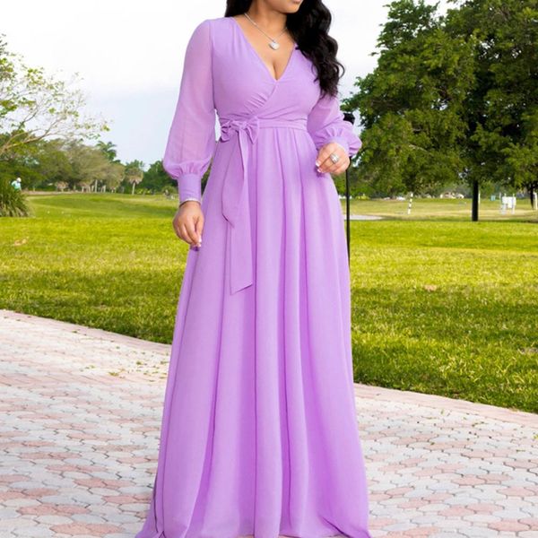 Casual Dresses Purple Chiffion Women Long Spring Autumn African High Waist A Line Maxi Robe Elegant Party Dinner Vestiods Femme WIO9, Black;gray
Casual Dresses Purple Chiffion Women Long Spring Autumn African High Waist A Line Maxi Robe Elegant Party Dinner Vestiods Femme WIO9, Black;gray