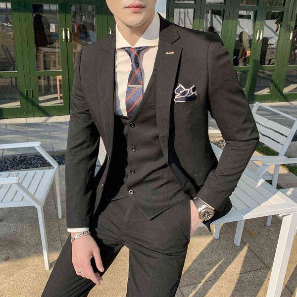luxury men's suits blazers 2021 men's three piece korean british slim fit solid color wedding casual busins suit, White;black
luxury men's suits blazers 2021 men's three piece korean british slim fit solid color wedding casual busins suit, White;black