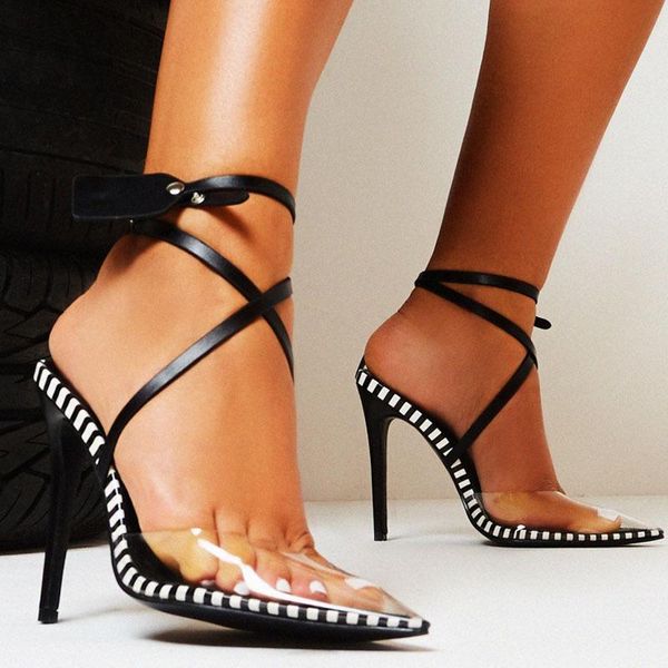 transparent pointed toe women shoes summer color block high heels ladies sandals fashion elegant cross strap stiletto dress, Black
transparent pointed toe women shoes summer color block high heels ladies sandals fashion elegant cross strap stiletto dress, Black