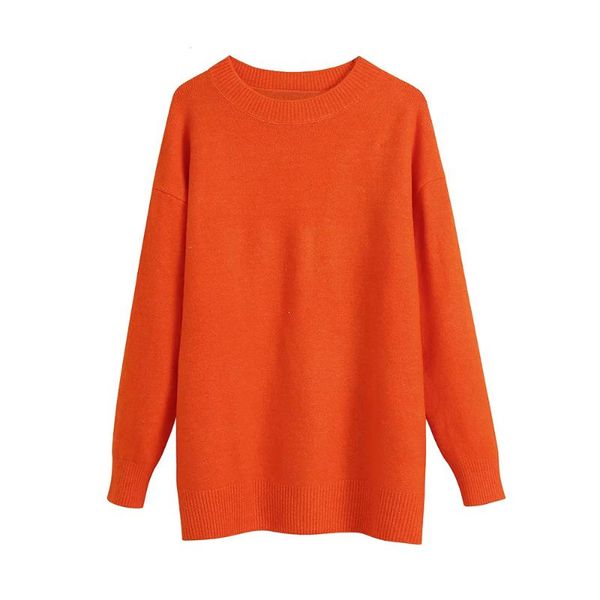 women's sweaters autumn orange pullovers women soft touch o neck knitted sweater long sleeve lazy style female 2021 fashion jumper, White;black
women's sweaters autumn orange pullovers women soft touch o neck knitted sweater long sleeve lazy style female 2021 fashion jumper, White;black
