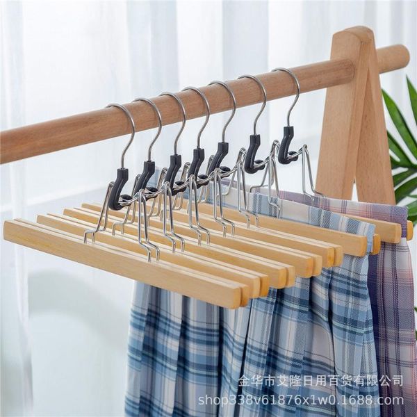 hangers & racks 10pcs wooden pant hanger with clips non slip for slack skirt work trousers jean rack slacks clamp
hangers & racks 10pcs wooden pant hanger with clips non slip for slack skirt work trousers jean rack slacks clamp