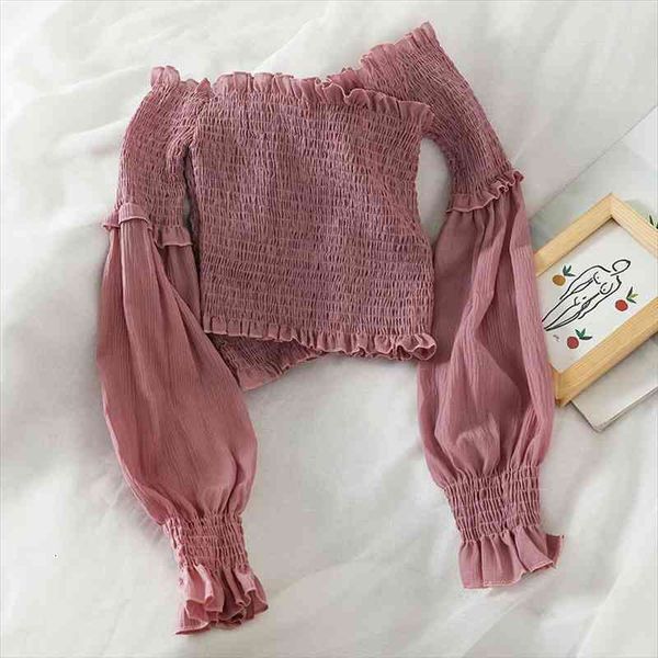 women summer flare sleeve slash neck ruffles shirt elegant lady short gauze elastic slim pullover cross blouse, White
women summer flare sleeve slash neck ruffles shirt elegant lady short gauze elastic slim pullover cross blouse, White