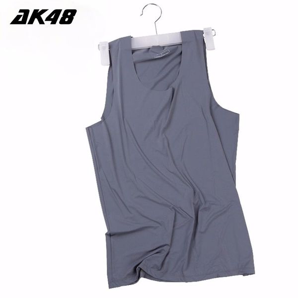 korean version of the summer workman vest ice silk no trace thin men's one-piece tight bottom sports undershirts, Black;brown
korean version of the summer workman vest ice silk no trace thin men's one-piece tight bottom sports undershirts, Black;brown
