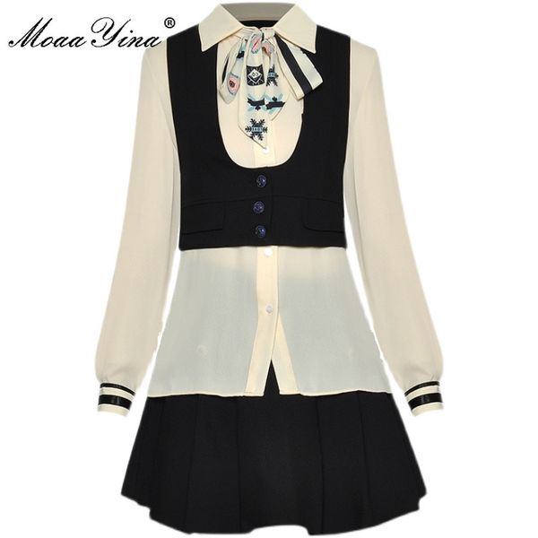 fashion set spring women's long sleeve blouses+little vest +skirt preppy style three-piece suit 210524, White
fashion set spring women's long sleeve blouses+little vest +skirt preppy style three-piece suit 210524, White