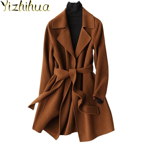 women's wool & blends women 2021 winter coat warm female autumn long cashmere coats fashion jacket outwear 37033 wyq1175, Black
women's wool & blends women 2021 winter coat warm female autumn long cashmere coats fashion jacket outwear 37033 wyq1175, Black