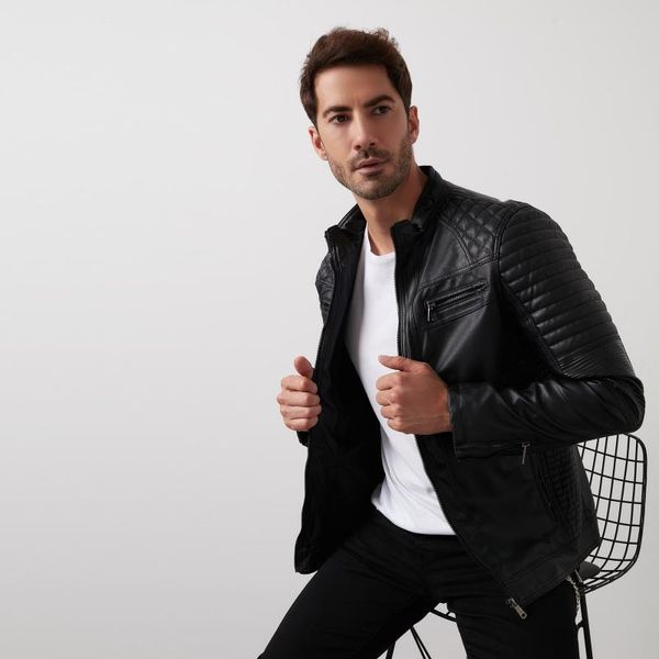 men's jackets buratti upright collar faux leather jacket men 's 5854003, Black;brown
men's jackets buratti upright collar faux leather jacket men 's 5854003, Black;brown