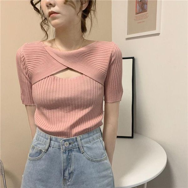 women's t-shirt summer 2021 korean slim hollow out short sleeve base shirt thin top, White
women's t-shirt summer 2021 korean slim hollow out short sleeve base shirt thin top, White