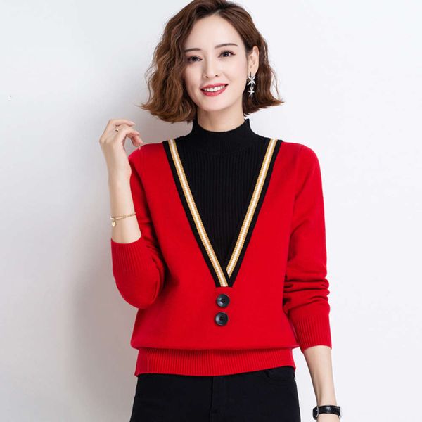 women's sweaters sweaters turtleneck women's autumn winter jacket with color contrast fake two-piece stitching and backing t-shirt, White;black
women's sweaters sweaters turtleneck women's autumn winter jacket with color contrast fake two-piece stitching and backing t-shirt, White;black