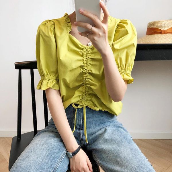 women's blouses & shirts vintage women puff sleeve blouse elegant short ruffle office lady white summer for ol attire
women's blouses & shirts vintage women puff sleeve blouse elegant short ruffle office lady white summer for ol attire