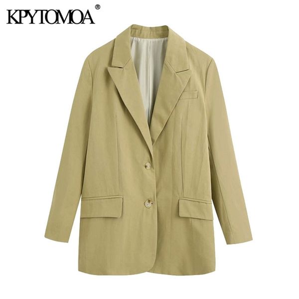 women fashion single breasted loose fitting blazers coat vintage long sleeve pockets female outerwear chic 210421, White;black
women fashion single breasted loose fitting blazers coat vintage long sleeve pockets female outerwear chic 210421, White;black