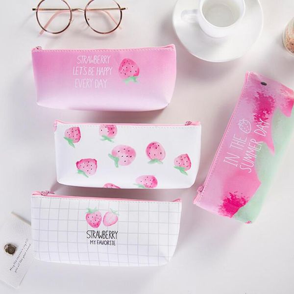 kawaii cute strawberry pu leather pencil case storage organizer pen bags pouch bag school supply stationery
kawaii cute strawberry pu leather pencil case storage organizer pen bags pouch bag school supply stationery