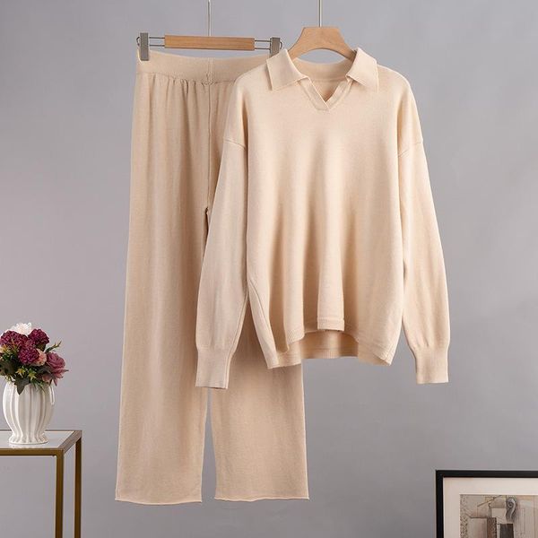 women's two piece pants hlbcbg cashmere turn down neck knitted sets women winter casual pieces sweater and loose outfits tracksuit, White
women's two piece pants hlbcbg cashmere turn down neck knitted sets women winter casual pieces sweater and loose outfits tracksuit, White