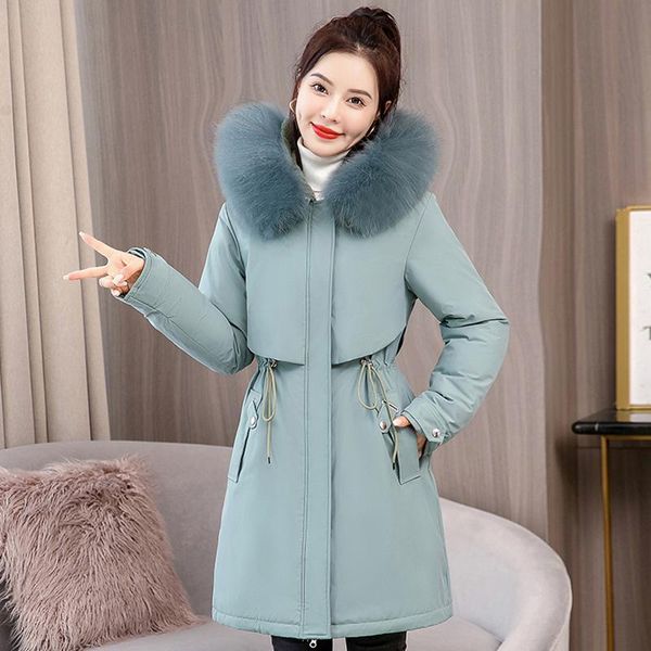 women's down & parkas 2021 long wool liner hooded fashion fur collar winter jacket women overcoat thick warm ladies coats and jackets, Black
women's down & parkas 2021 long wool liner hooded fashion fur collar winter jacket women overcoat thick warm ladies coats and jackets, Black