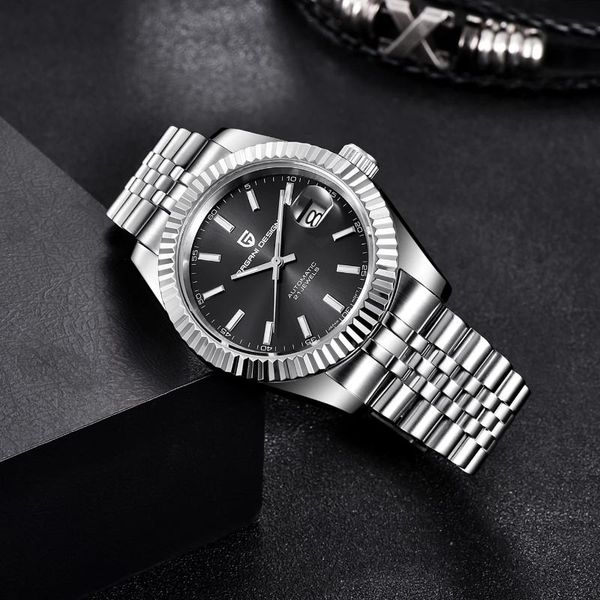 wristwatches pagani design men's mechanical watch luxury sapphire glass stainless steel waterproof business casual automatic, Slivery;brown
wristwatches pagani design men's mechanical watch luxury sapphire glass stainless steel waterproof business casual automatic, Slivery;brown